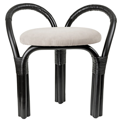 Bistra Stool - Ebony Painted Rattan