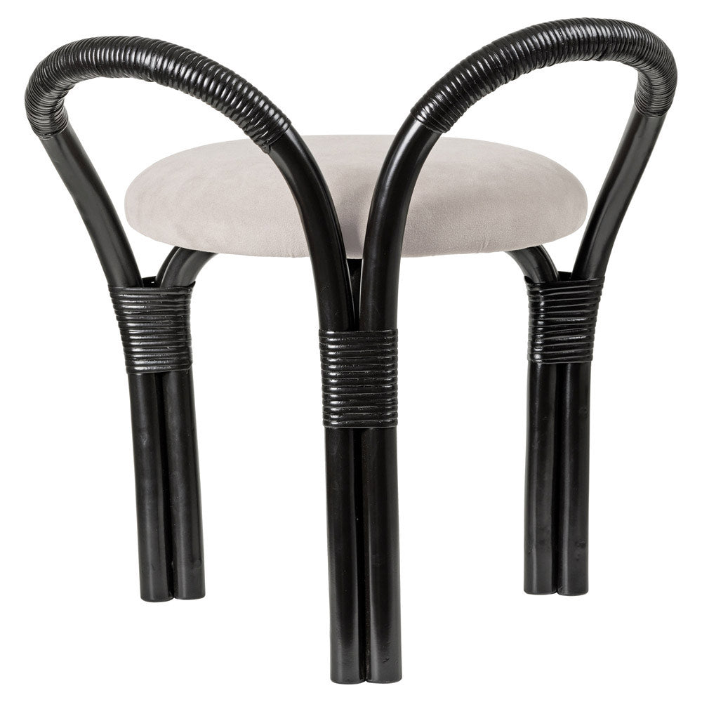 Bistra Stool - Ebony Painted Rattan