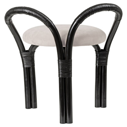 Bistra Stool - Ebony Painted Rattan