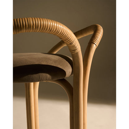 Bistra Stool - Natural Lacquered Rattan