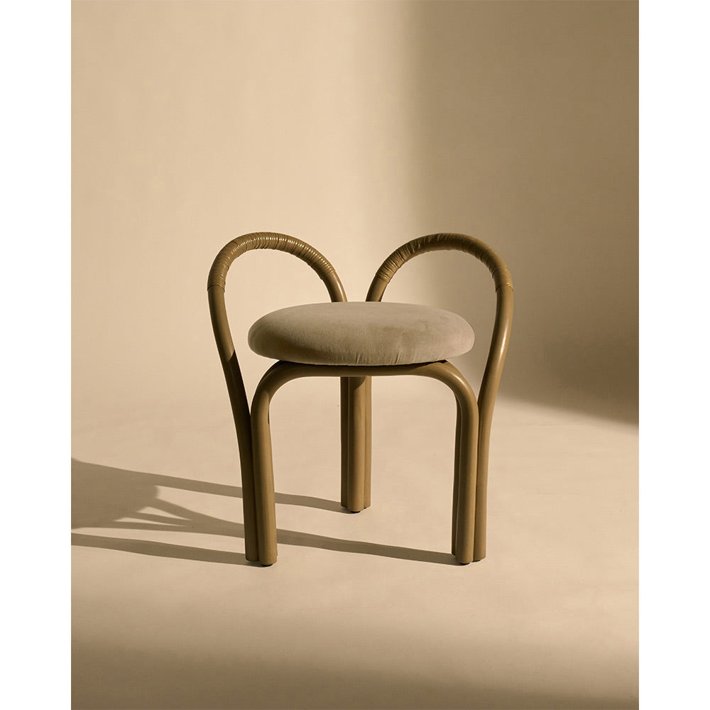 Bistra Stool - Olive Stained Rattan