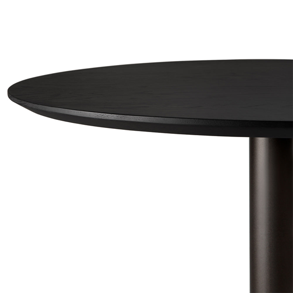 Blend Dining Table - Black Oak, Dark Bronze