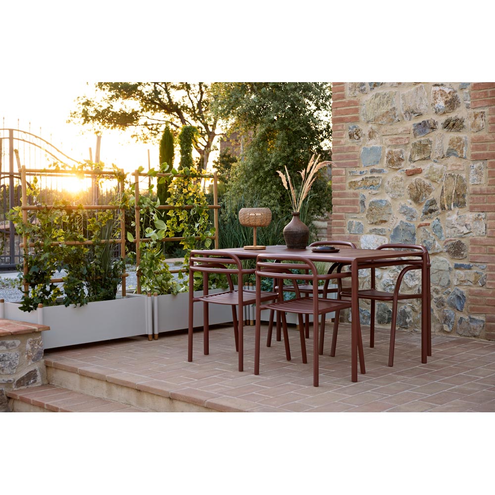 Bliss Rectangular Dining Table - Desert Red