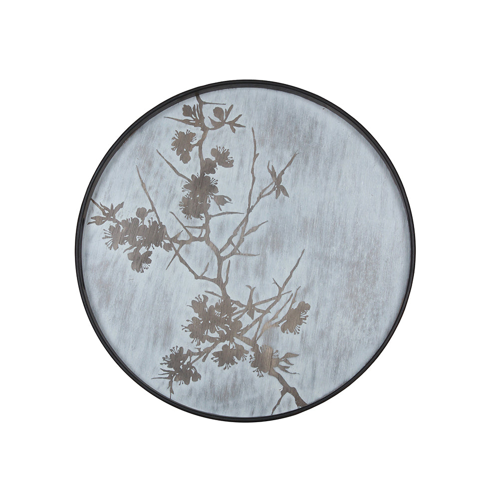Blossom Wooden Tray - Round, Small