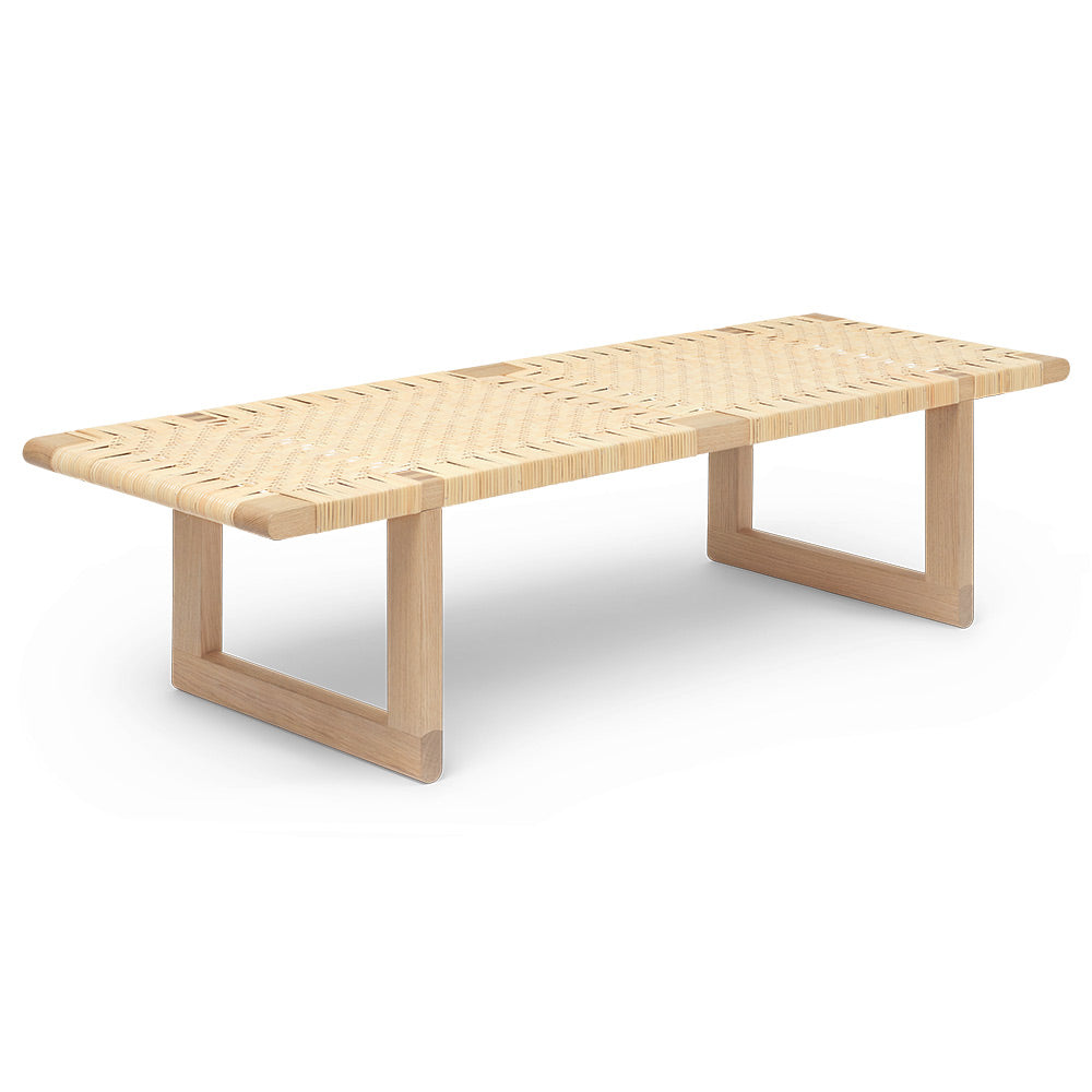 BM0488 Table Bench - Canework, Oak Oil