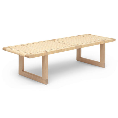 BM0488 Table Bench - Canework, Oak Oil