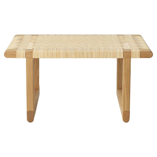 BM0488S Table Bench - Canework, Oak Oil