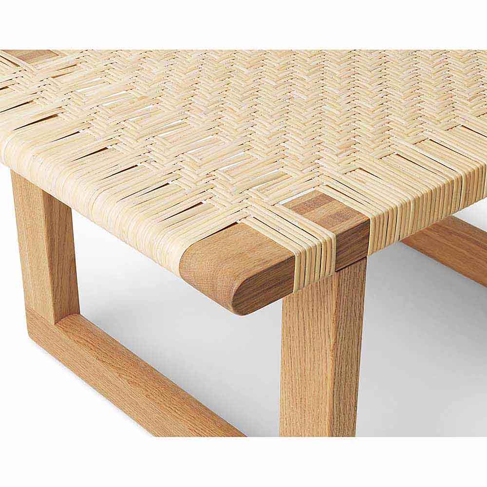 BM0488S Table Bench - Canework, Oak Oil