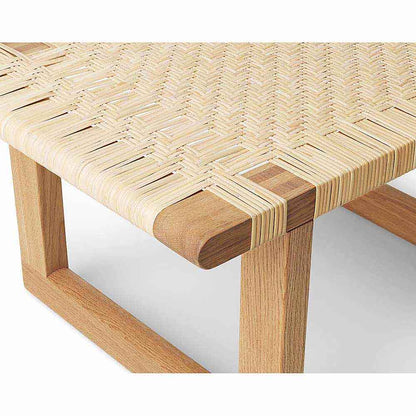 BM0488S Table Bench - Canework, Oak Oil
