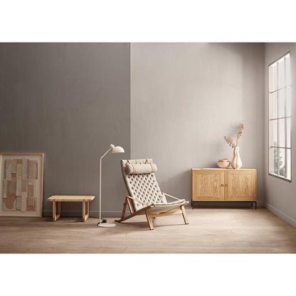 BM0488S Table Bench - Canework, Oak Oil