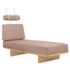 Daybed With Back Cushion And Round Cushion With Leather Straps
