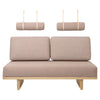 Daybed With Back Cushion And Round Cushion With Leather Straps - 1x2