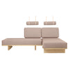 Daybed With Back Cushion And Round Cushion With Leather Straps - 2x2
