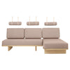Daybed With Back Cushion And Round Cushion With Leather Straps - 2x3