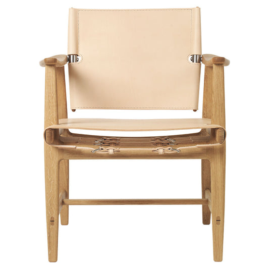 BM1106 Huntsman Dining Chair - Leather, Oak Oil