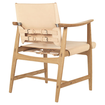 BM1106 Huntsman Dining Chair - Leather, Oak Oil