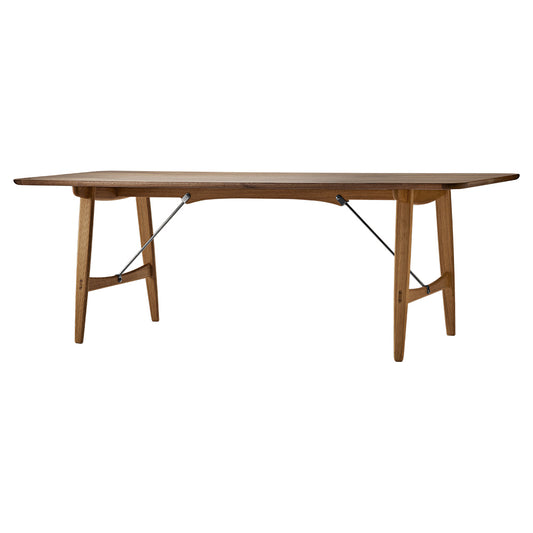BM1160 Hunting Dining Table - Walnut Table Top, Oak Legs