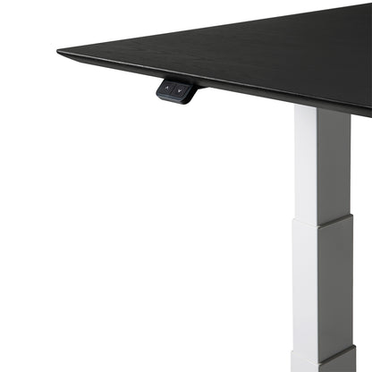Bok Adjustable Desk Table Top - Black Oak, With Cable Management
