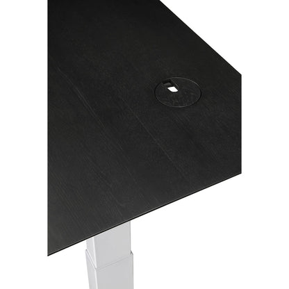 Bok Adjustable Desk Table Top - Black Oak, With Cable Management