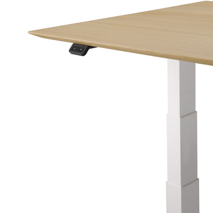 Bok Adjustable Desk Table Top - Oak, With Cable Management