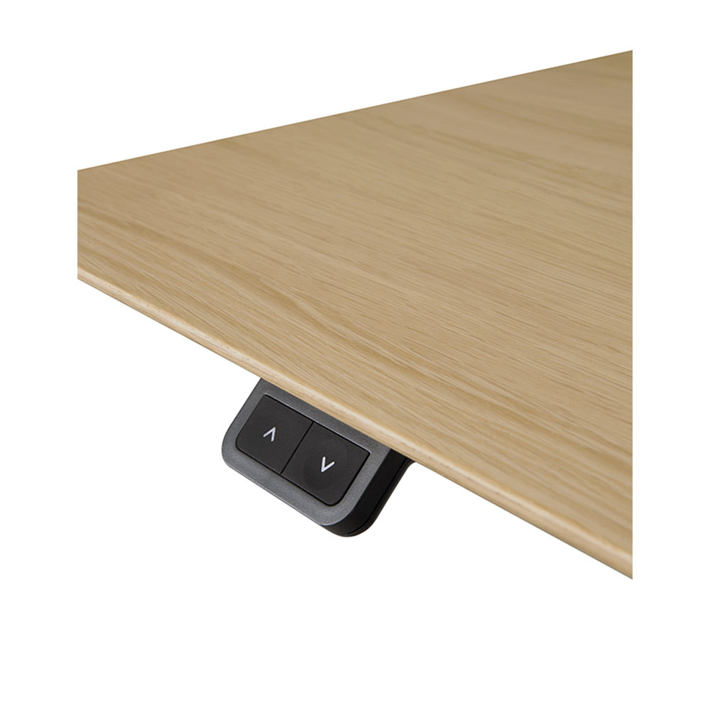 Bok Adjustable Desk Table Top - Oak, With Cable Management