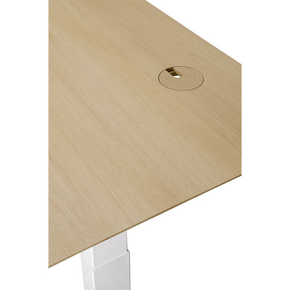 Bok Adjustable Desk Table Top - Oak, With Cable Management