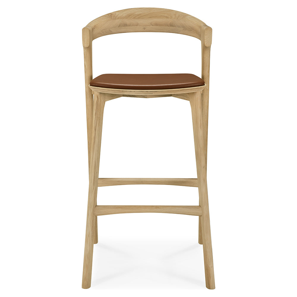 Bok Bar Stool - Cognac Leather, Oak