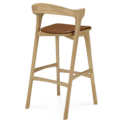 Bok Bar Stool - Cognac Leather, Oak