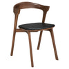 Black Leather, Brown Oak