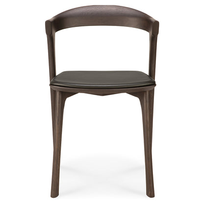Bok Dining Chair - Brown Leather, Brown Oak