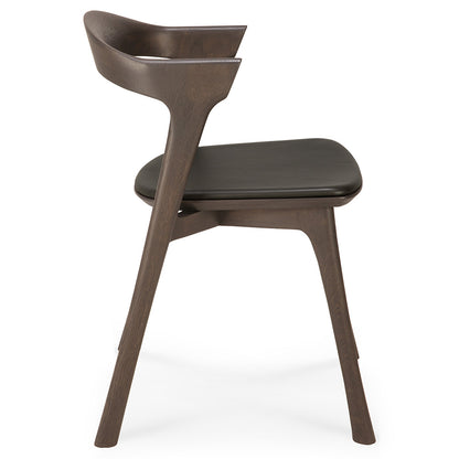 Bok Dining Chair - Brown Leather, Brown Oak