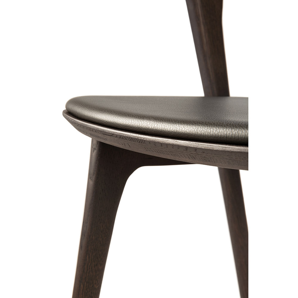 Bok Dining Chair - Brown Leather, Brown Oak