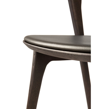 Bok Dining Chair - Brown Leather, Brown Oak