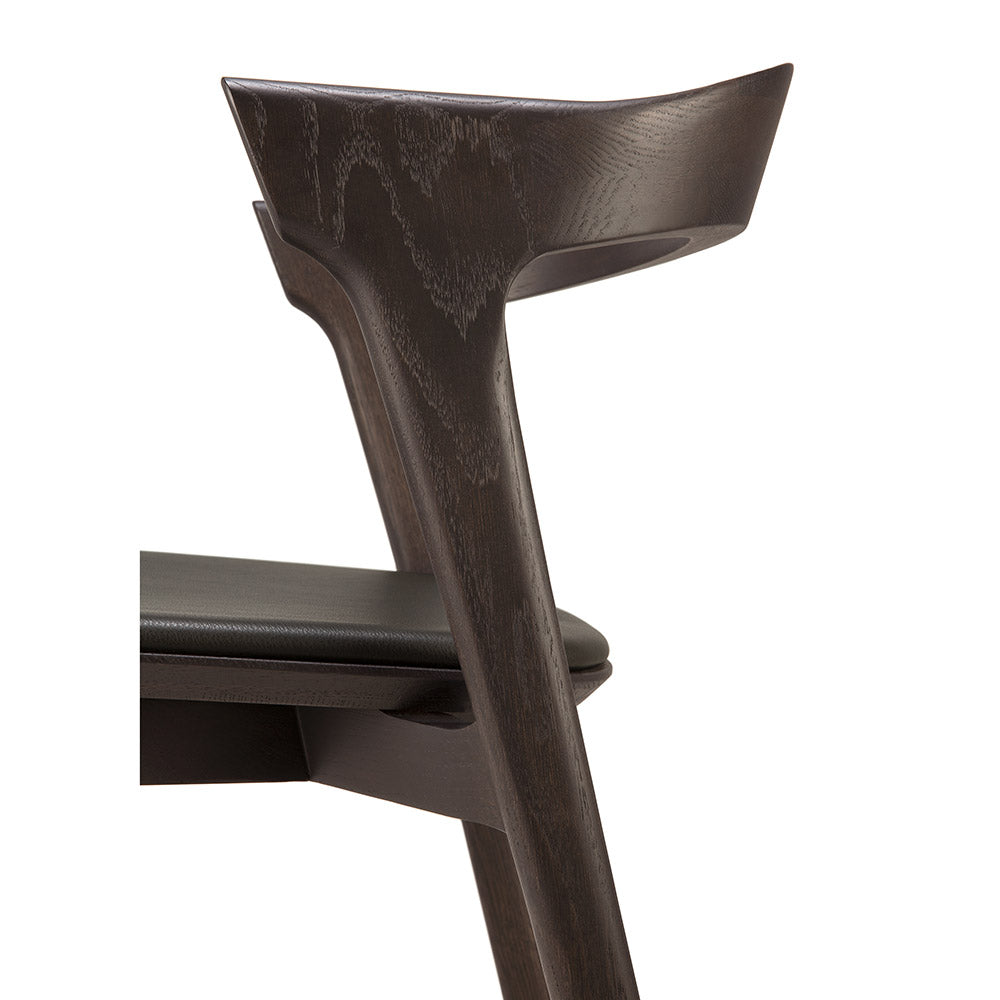 Bok Dining Chair - Brown Leather, Brown Oak