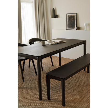 Bok Dining Chair - Brown Leather, Brown Oak