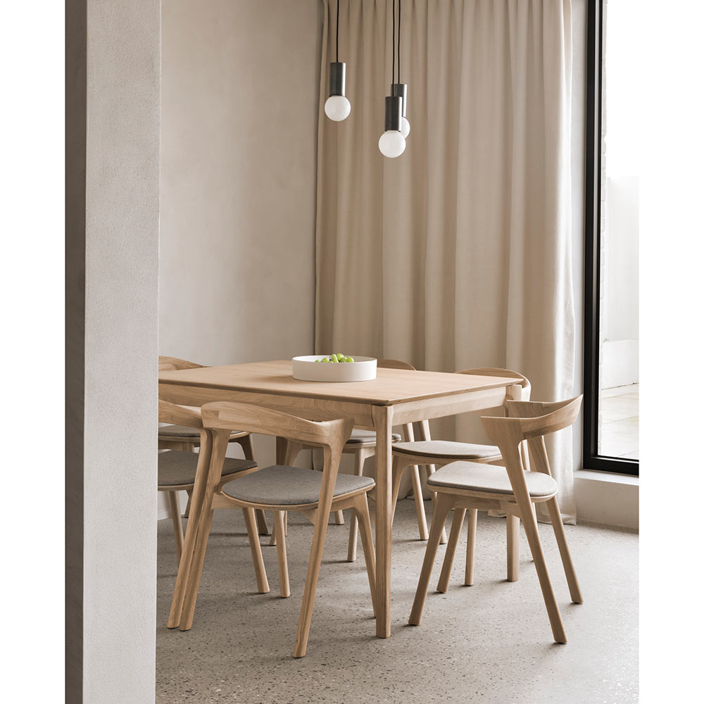 Bok Dining Chair - Warm Gray Fabric, Oak