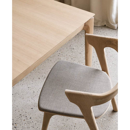 Bok Dining Chair - Warm Gray Fabric, Oak