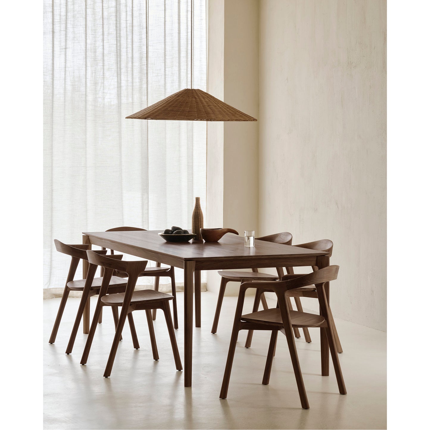 Bok Dining Chair With Armrest - Brown Teak