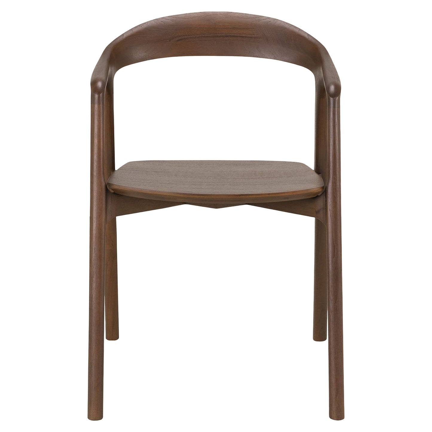 Bok Dining Chair With Armrest - Brown Teak