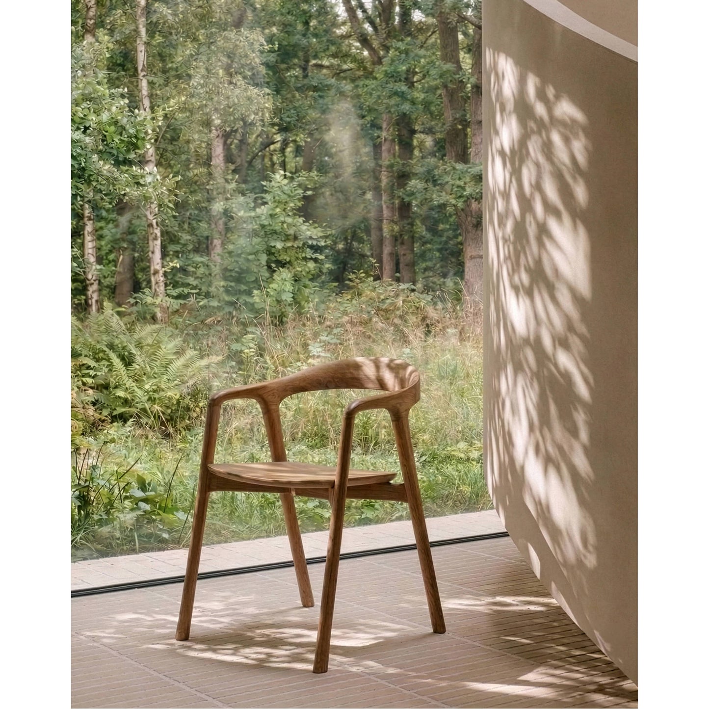Bok Dining Chair With Armrest - Teak