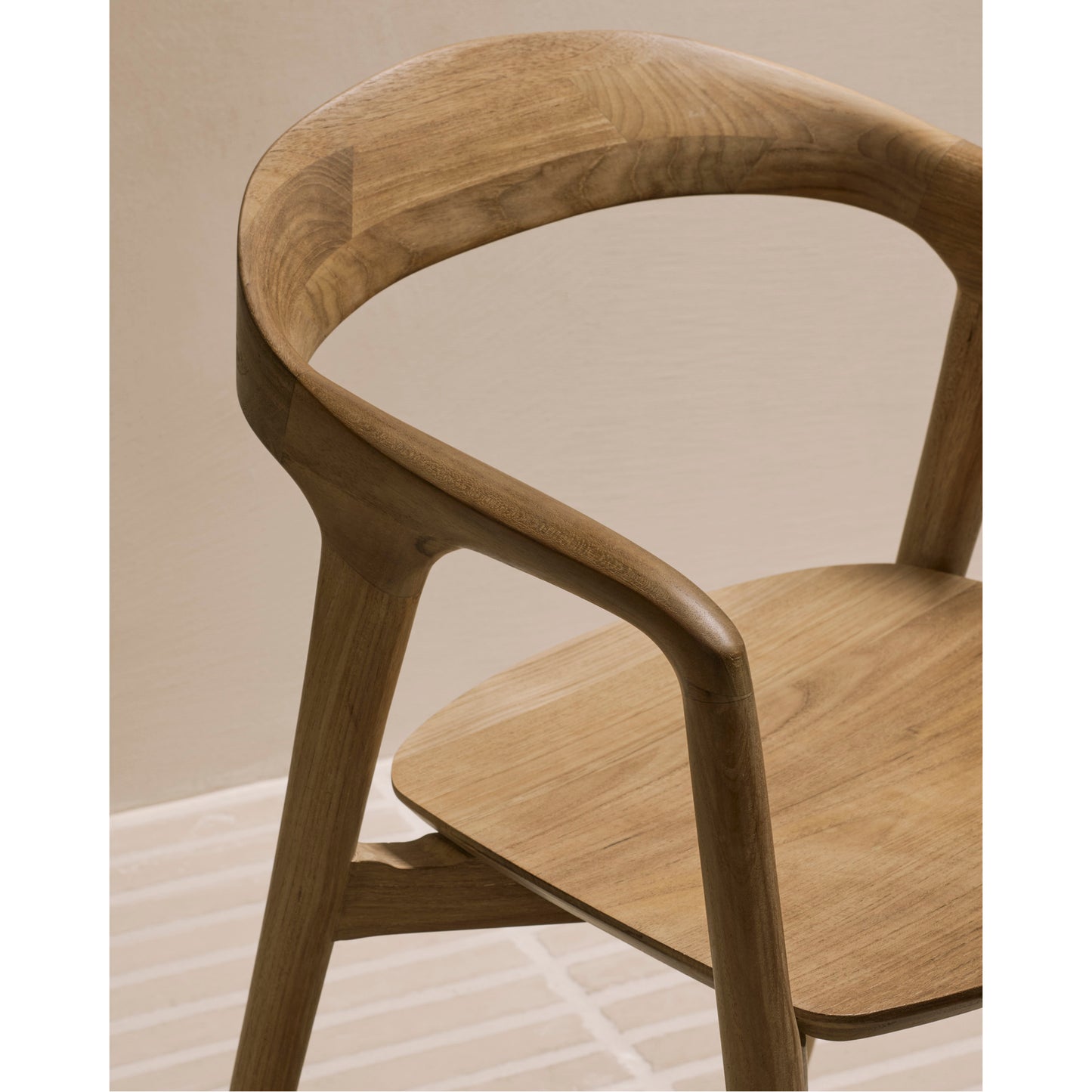Bok Dining Chair With Armrest - Teak