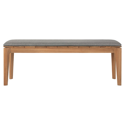 Bok Outdoor Bench - Teak, Mocha Cushion