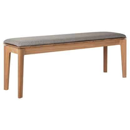 Bok Outdoor Bench - Teak, Mocha Cushion