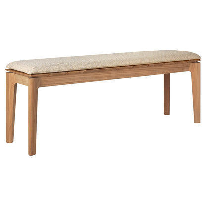 Bok Outdoor Bench - Teak, Natural Cushion