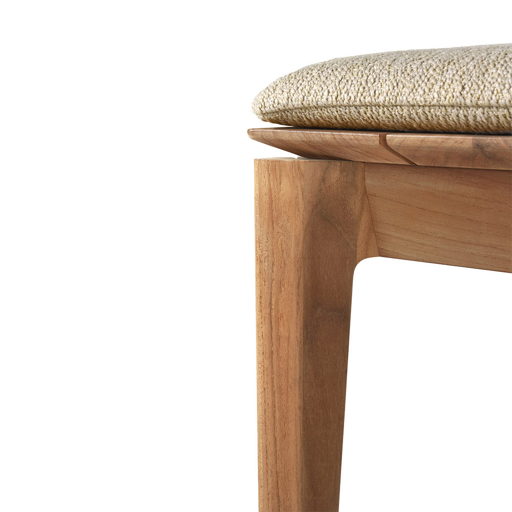 Bok Outdoor Bench - Teak, Natural Cushion