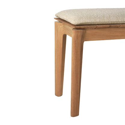 Bok Outdoor Bench - Teak, Natural Cushion