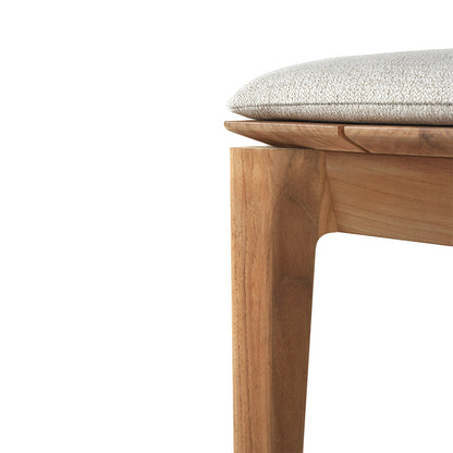 Bok Outdoor Bench - Teak, Off White Cushion