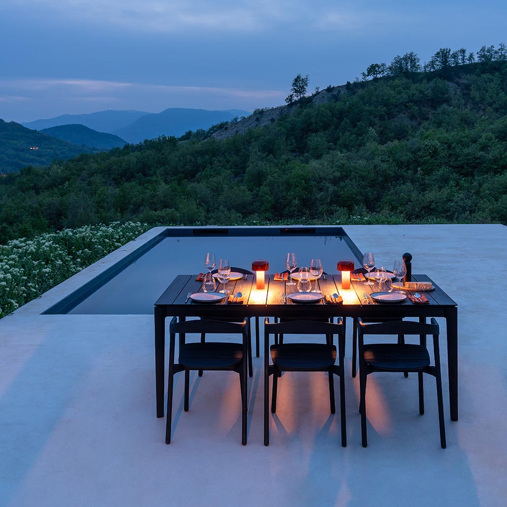 Bok Outdoor Dining Chair -  Black Teak