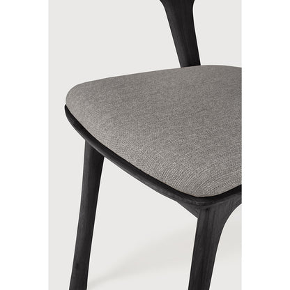 Bok Outdoor Dining Chair - Black Teak, Mocha Cushion