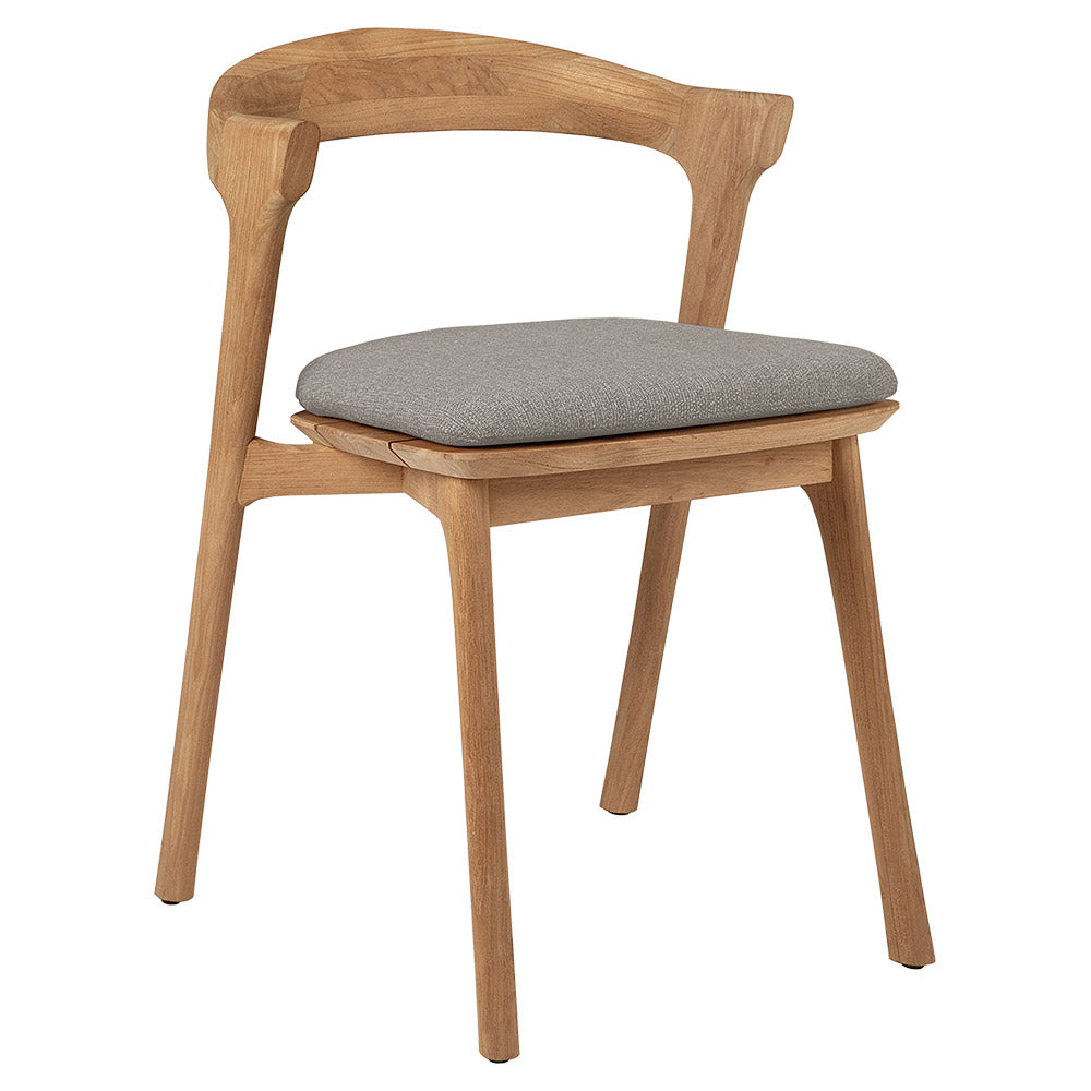 Bok Outdoor Dining Chair - Teak, Mocha Cushion